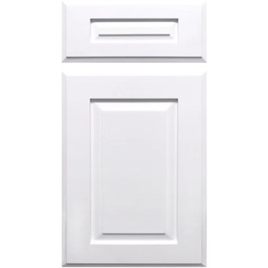 Бела подигнута плоча кухињски ормарићи